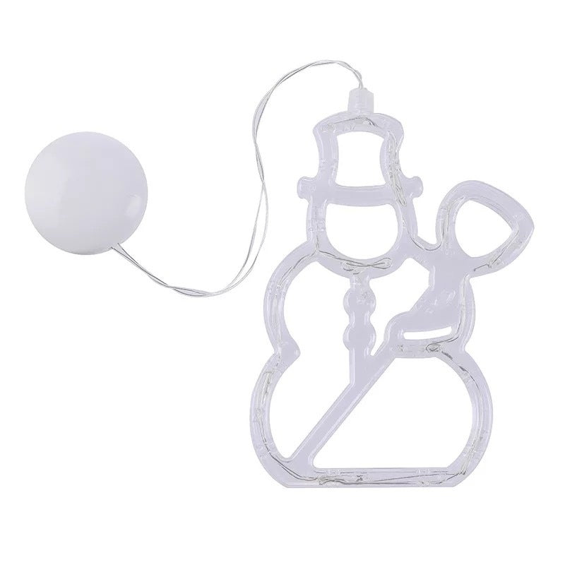 Christmas LED Window Lights – Santa, Elk, Snowman Décor