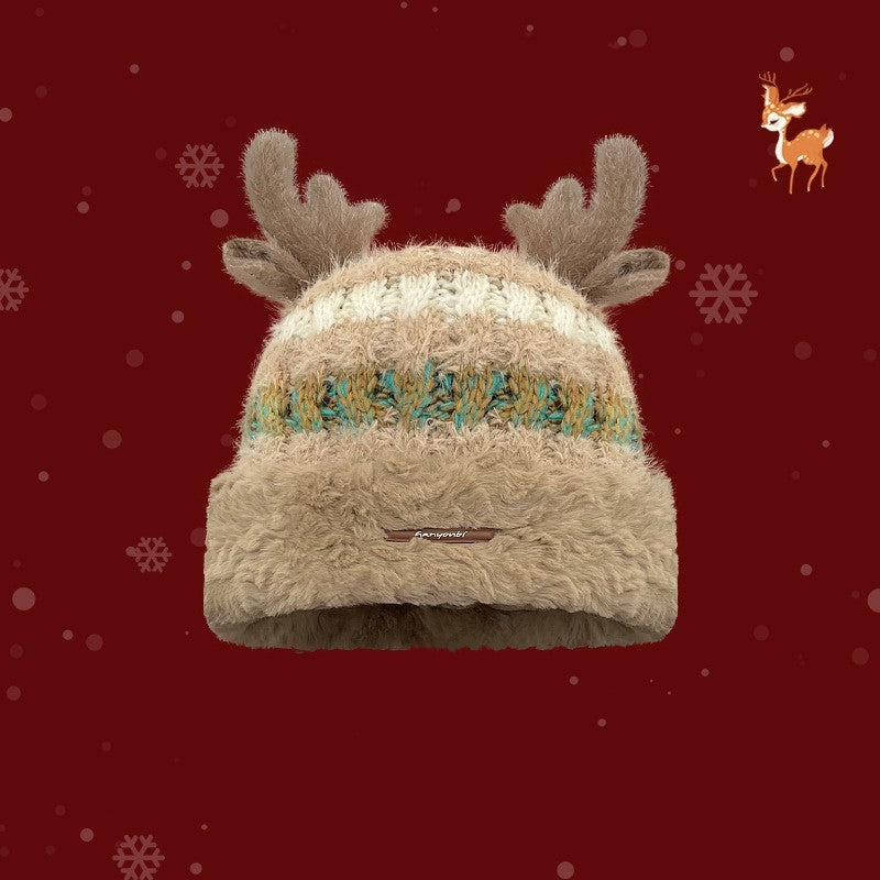 Warm Christmas Hat – Cute Antler Design