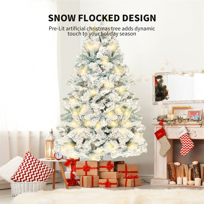 Christmas Décor Tree – Snow-Covered PVC Design