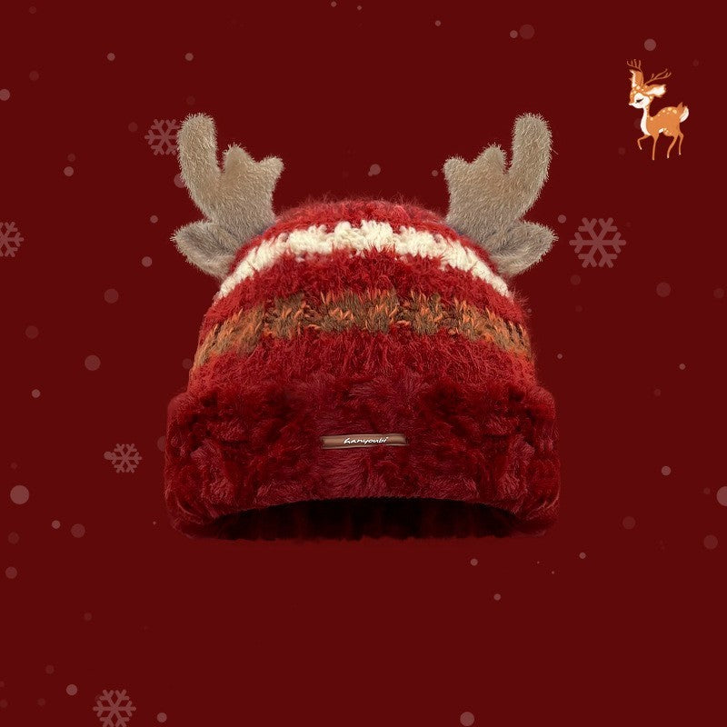 Warm Christmas Hat – Cute Antler Design