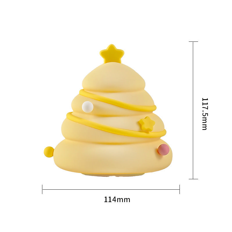 Christmas Tree Silicone Night Light – USB Rechargeable