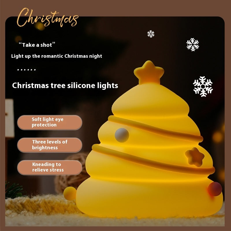 Christmas Tree Silicone Night Light – USB Rechargeable